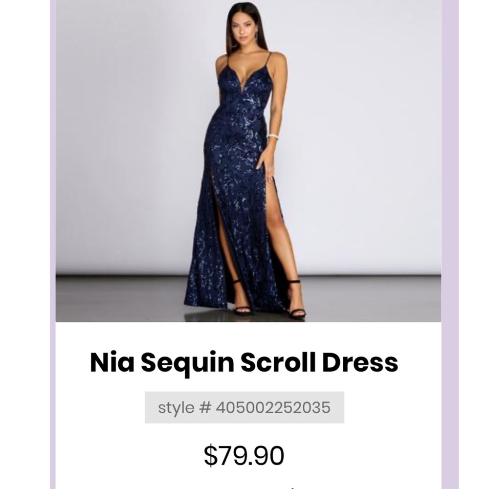 Nia Sequin Scroll Dress size small